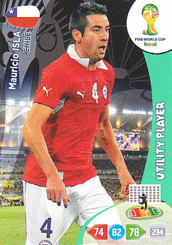 Mauricio Isla Chile Panini 2014 World Cup Utility Player #71